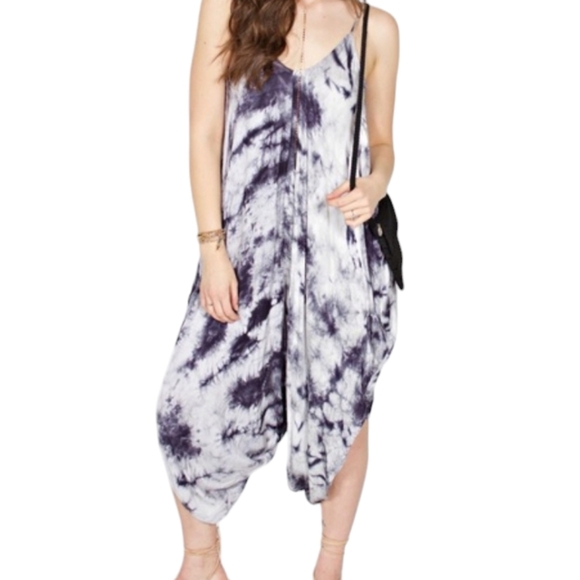 Kathmandu imports Lavender tiedye hippie harem pants jumpsuit - Picture 1 of 6